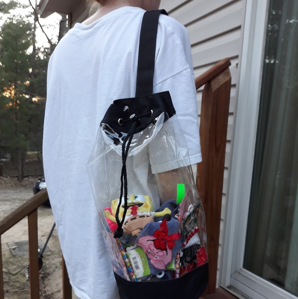 Clear Shoulder Bag With Drawstring - image 2